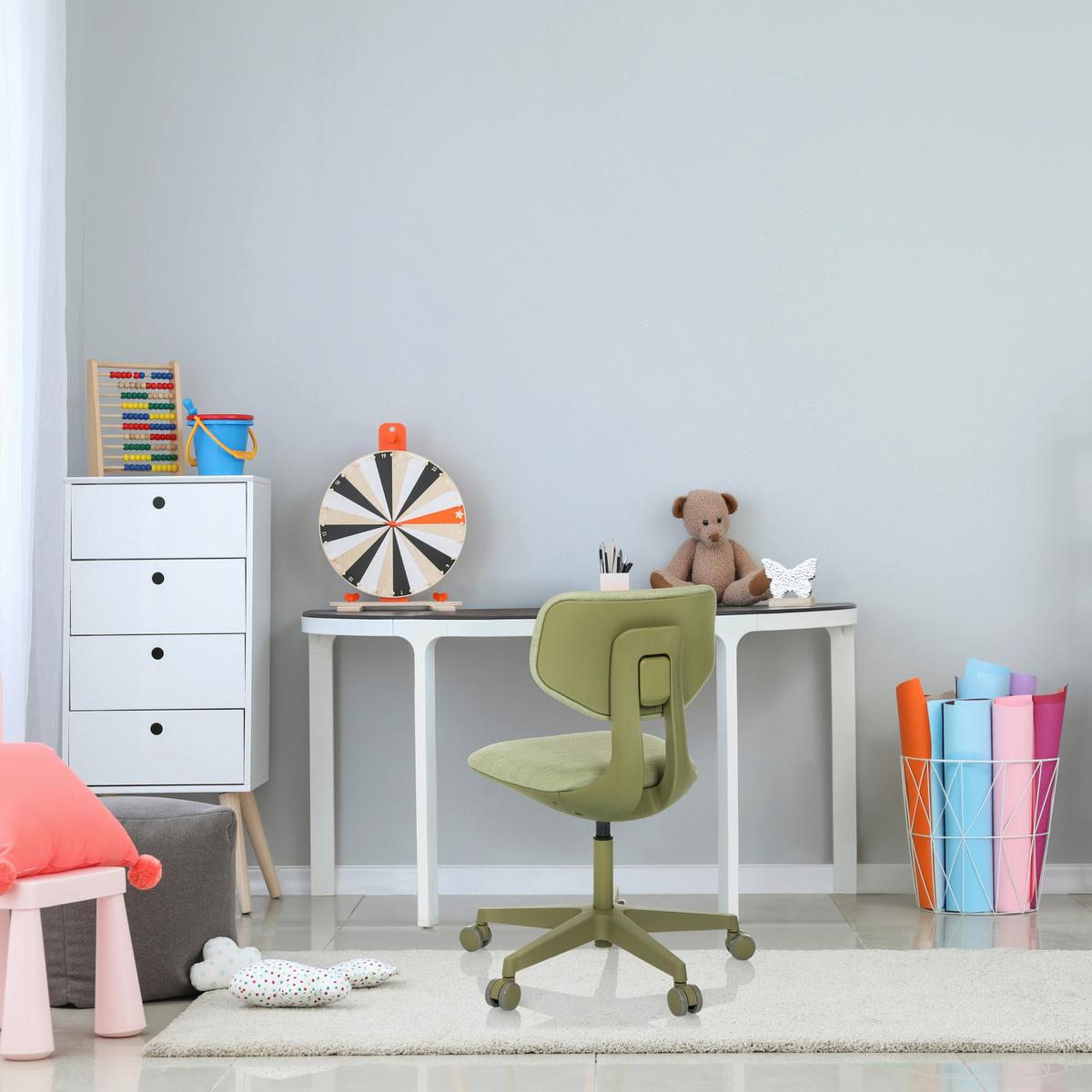 Otroški Vrtljivi Stol Kid Colore, Zelena - zelena, Moderno, umetna masa/tekstil (51/72 - 87/51cm) - MID.YOU