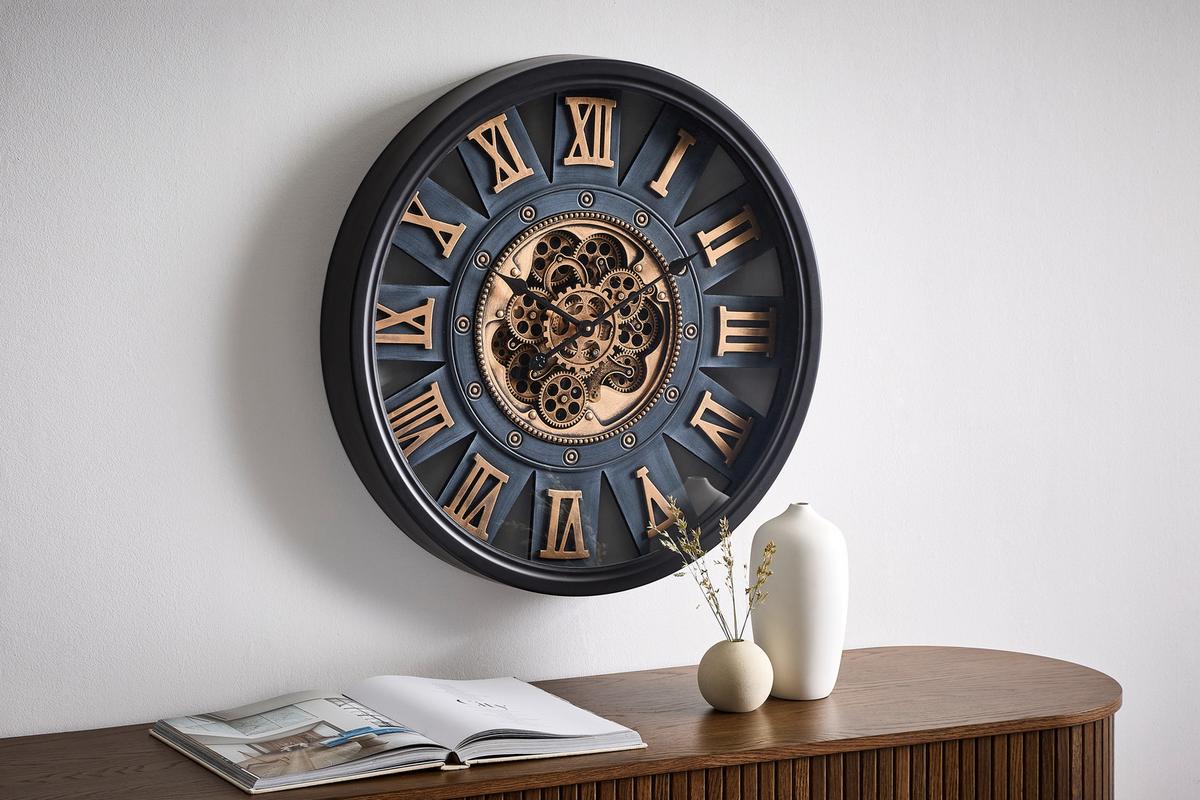 ZEGAR ŚCIENNY SARA - czarny, Trend, tworzywo sztuczne/metal (72/9/72cm) - Landscape