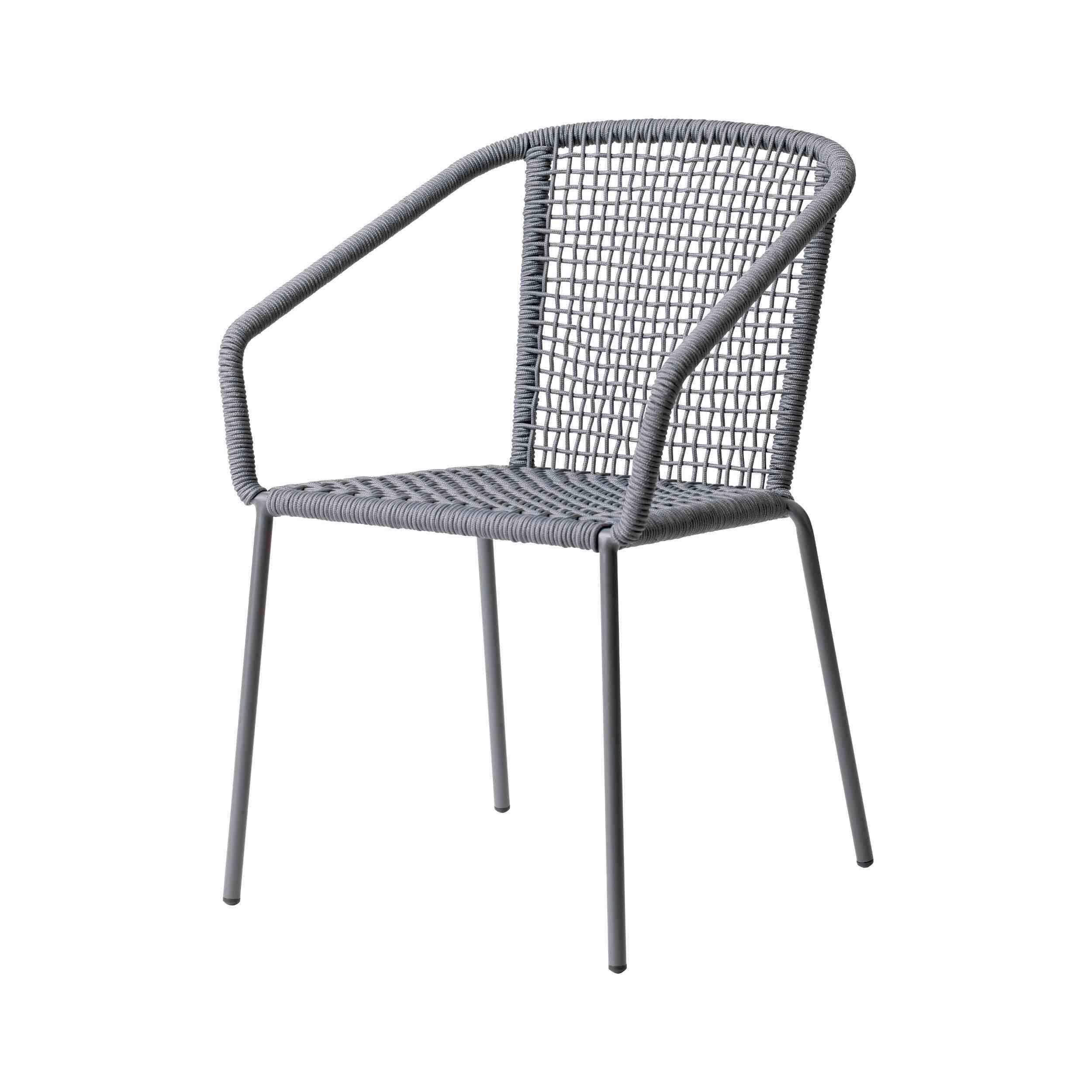Gartenstuhl Vito - Dunkelgrau/Anthrazit, Natur, Kunststoff/Metall (52/82/60cm) - Gardenson