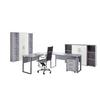 Büro Office Edition Set 5 Grau - Weiß/Grau, MODERN, Holzwerkstoff - MID.YOU