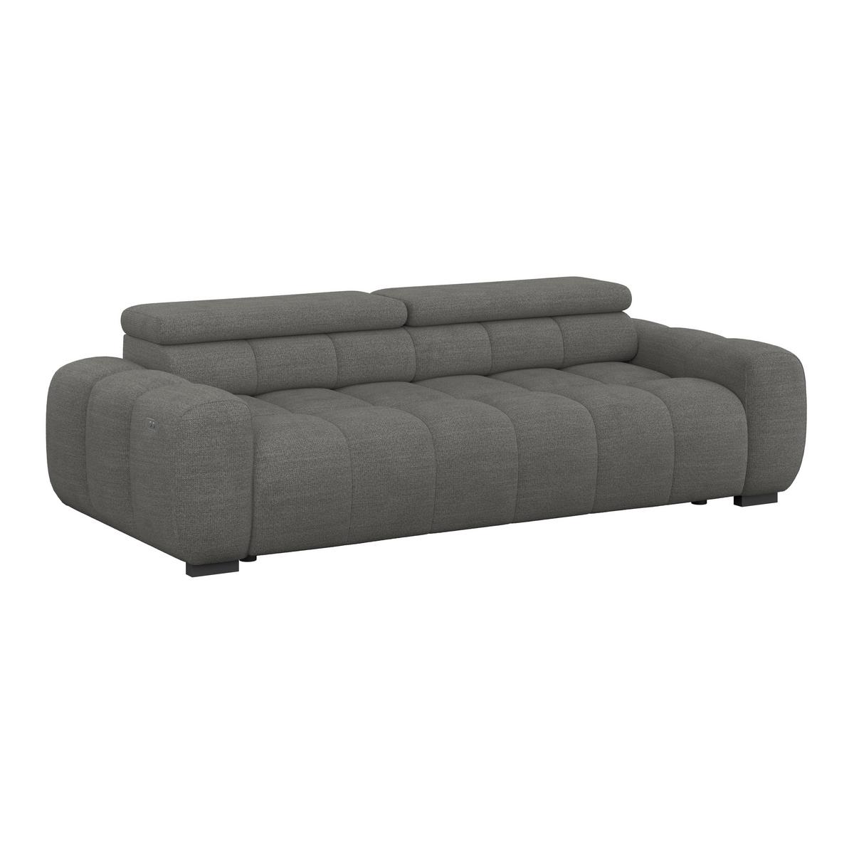 Velika Sofa Bull - crna/antracit, Trend, tekstil/plastika (248/77-97/108cm) - Luca Bessoni
