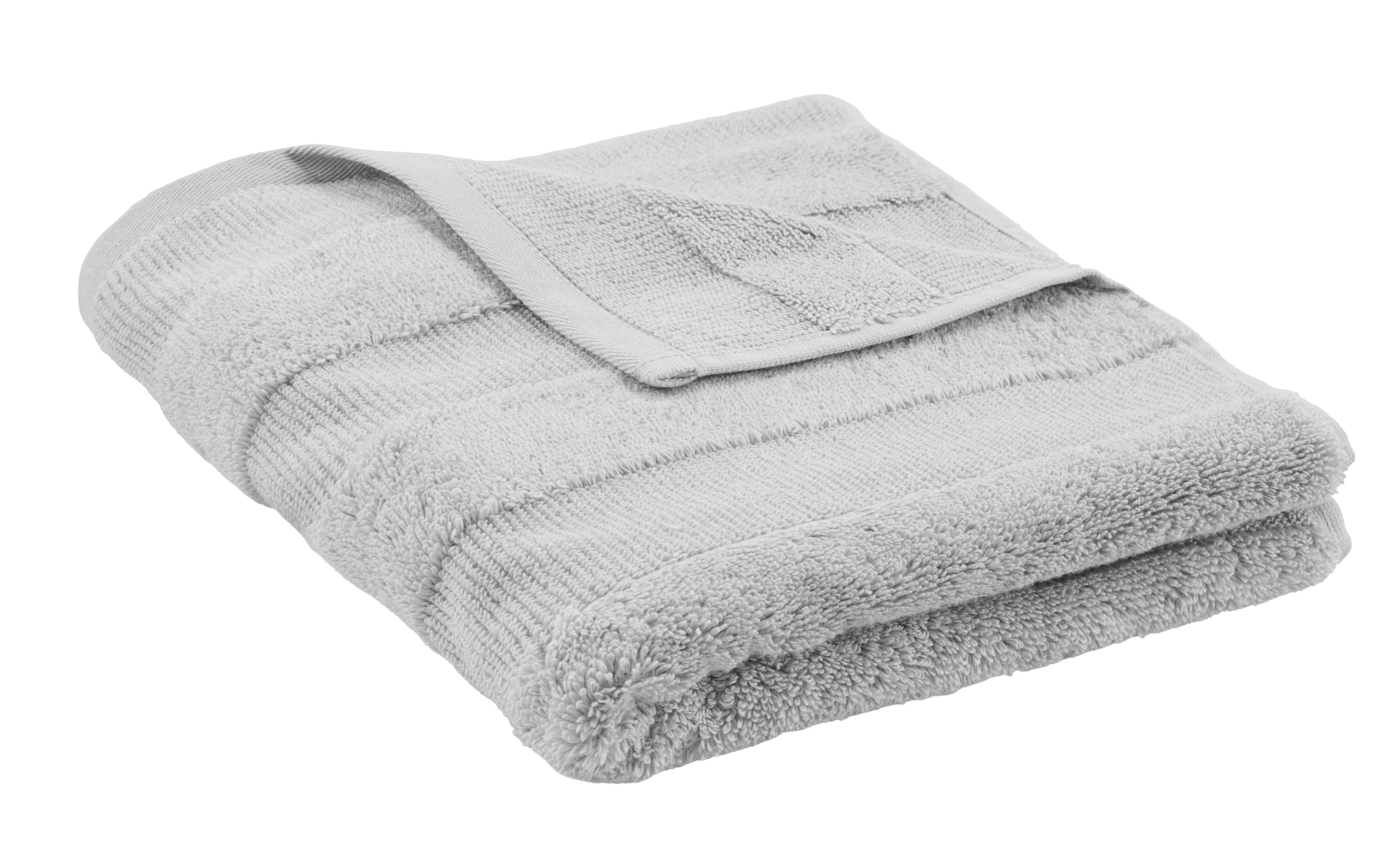 Handtuch Chris in Silberfarben ca. 50x100cm - Silberfarben, Textil (50/100cm) - Premium Living