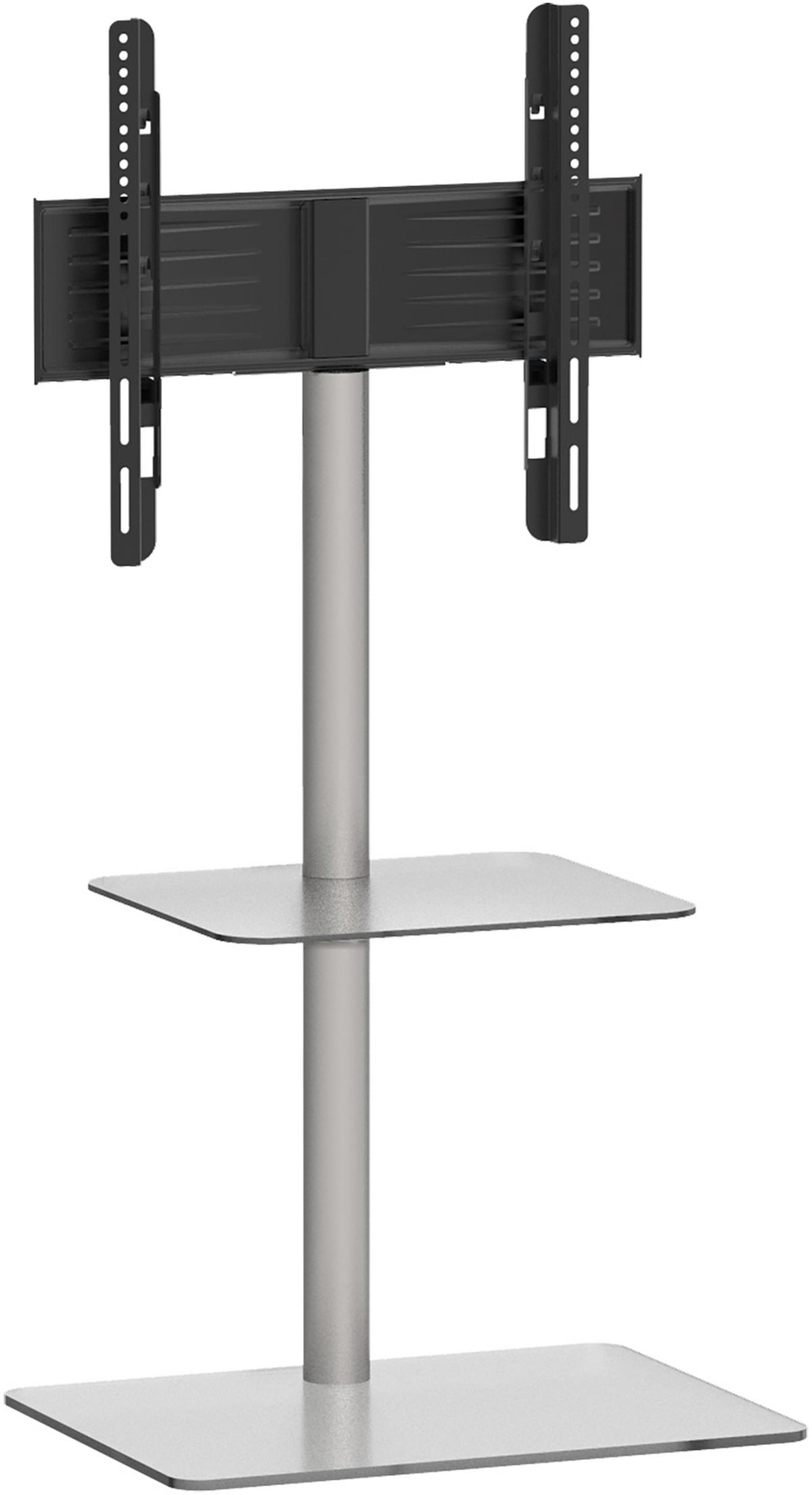 Stojalo Za Tv Alani - srebrne barve/prozorno, Basics, kovina/steklo (60/100/45cm) - MID.YOU