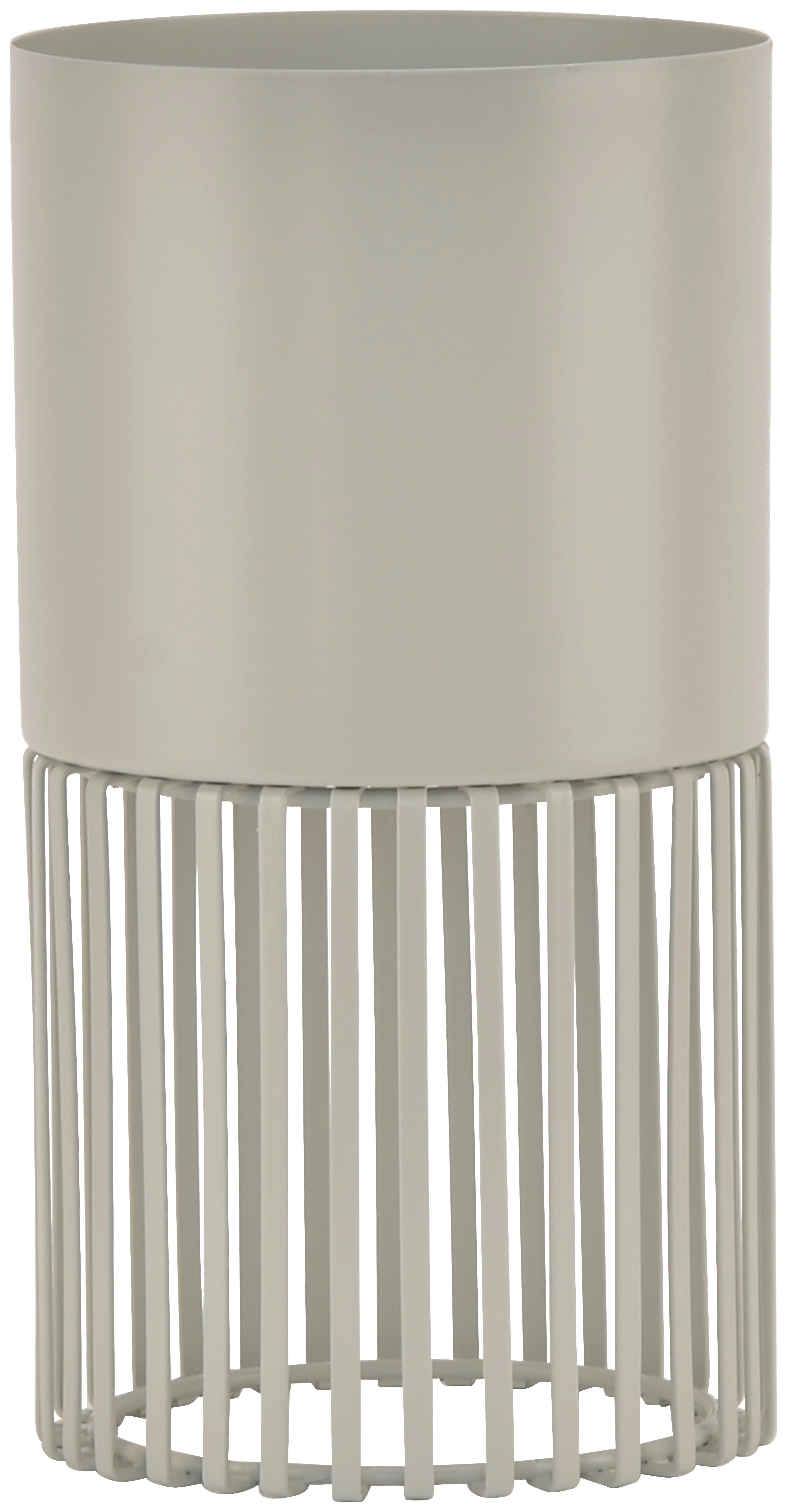 PFLANZTOPF ELLA - Hellgrau, Metall (13/24cm) - Mömax