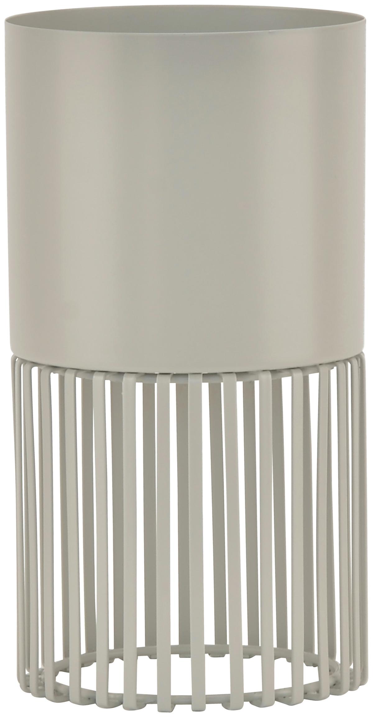 Lonček Za Cvetlice Ella - svetlo siva, kovina (13/24cm) - Mömax