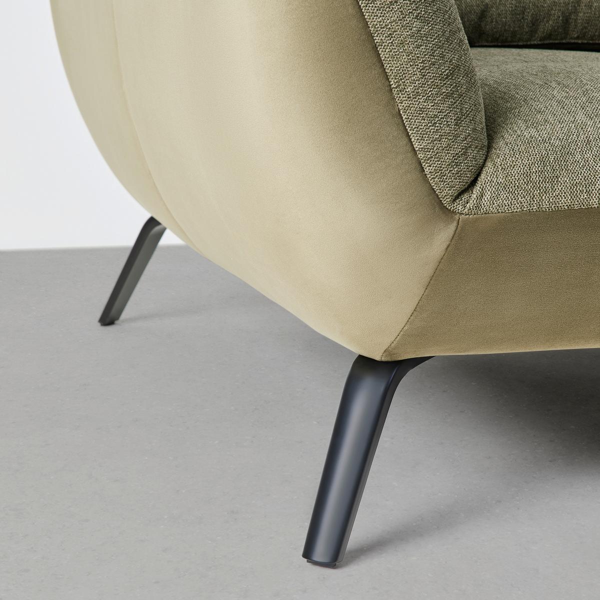 Wohnlandschaft Trendy Olivgrün - Schwarz/Olivgrün, MODERN, Holzwerkstoff/Textil (310/250cm) - Based