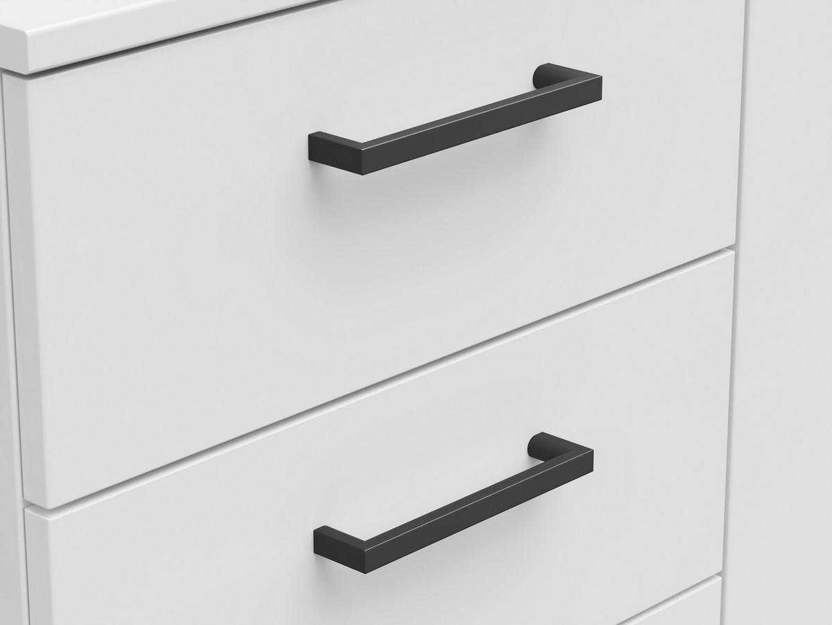 Kommode Multistauraum Weiss - Weiss/Anthrazit, Modern, Holzwerkstoff/Kunststoff (120/83/52cm) - Premium Living
