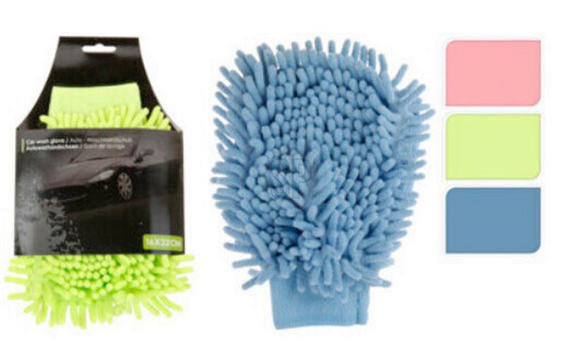 Autótisztító Kesztyű Microfiber - műanyag (22/16/1cm)