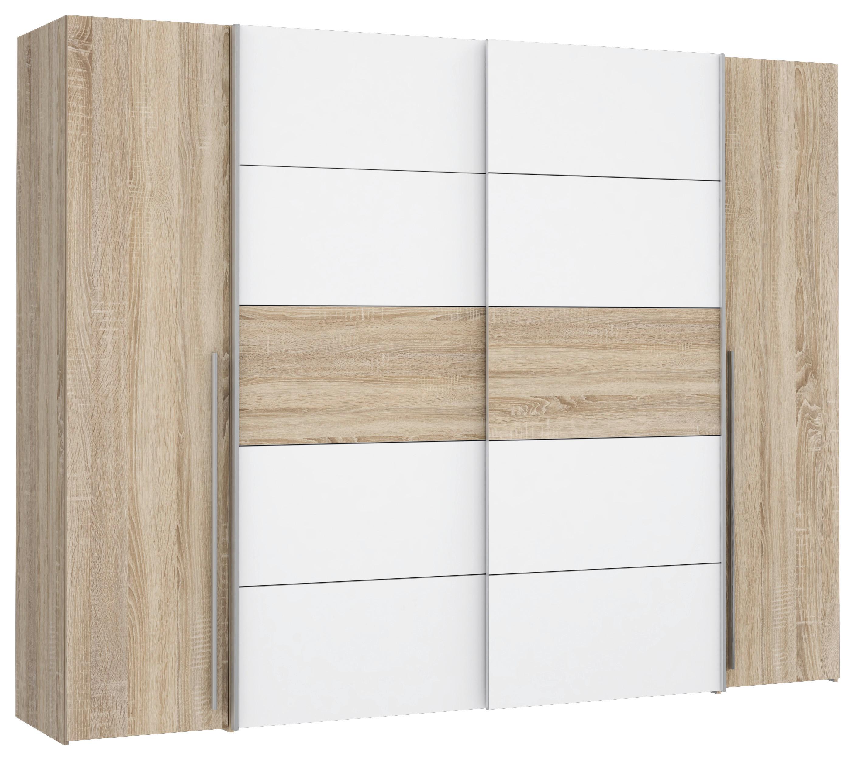 Ormar Za Odjeću Narago - bijela/hrast Sonoma, Konventionell, drvni materijal/metal (270,3/210/61,2cm) - Modern Living