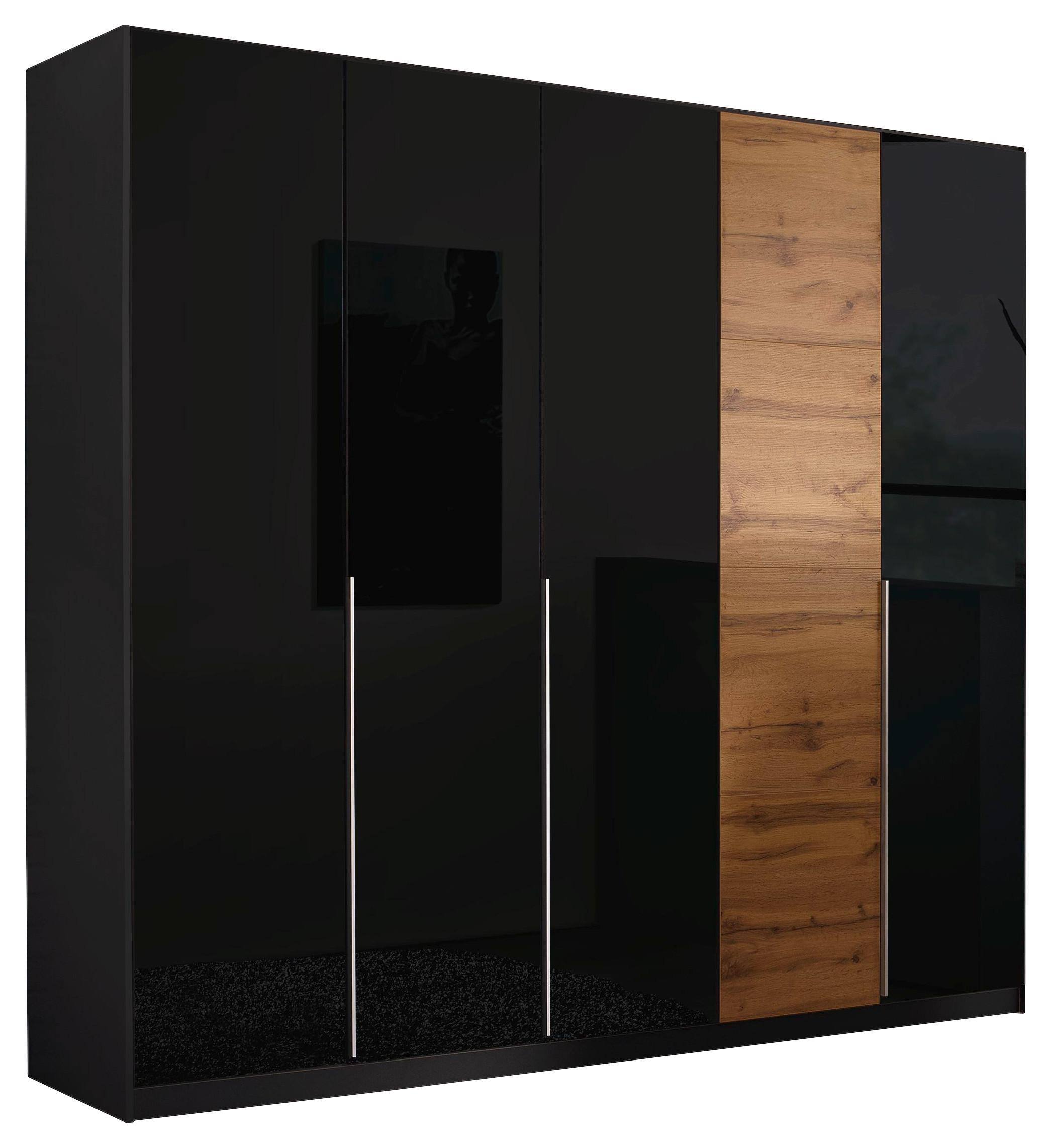 Omara S Klasičnimi Vrati Bellezza, Siva, Barva Hrasta - hrast wotan/temno siva, Design, umetna masa/steklo (226/210/54cm) - Stylife