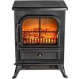 Elektrokamin in Schwarz, ca. 41,5x54x28cm - Schwarz, Metall (41,5/54/28cm) - Premium Living