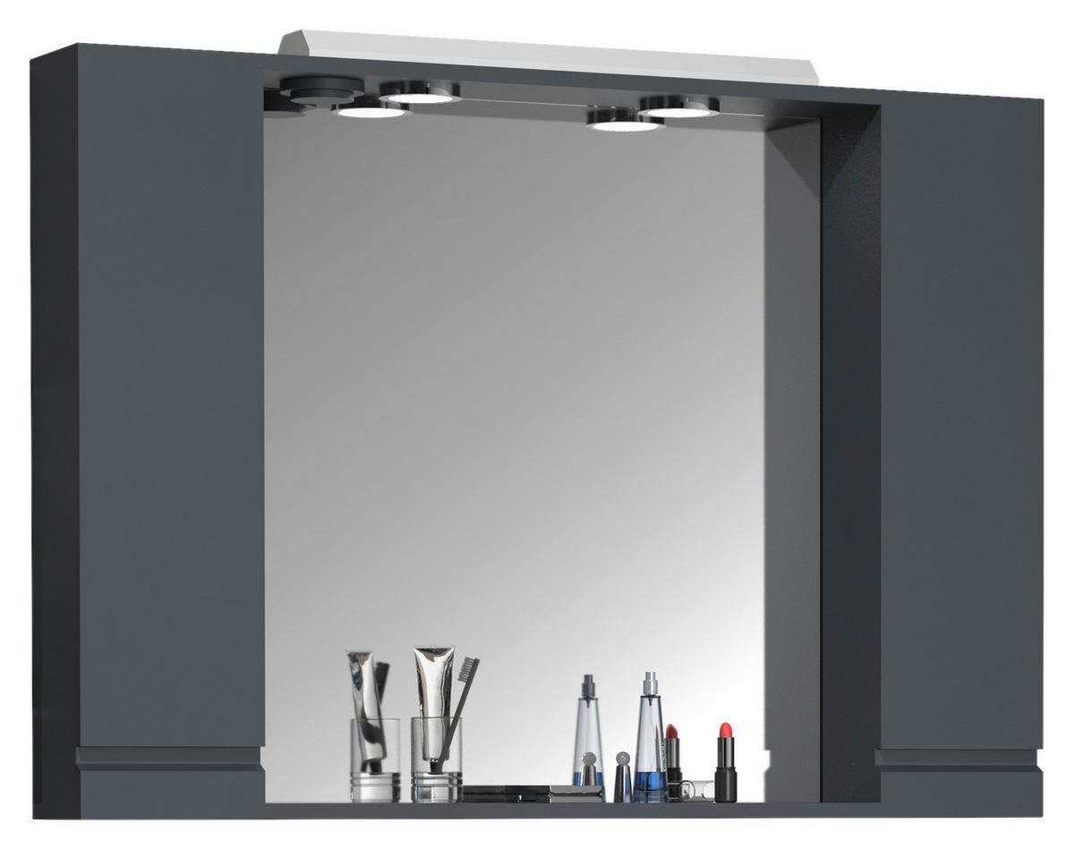 Omara Z Ogledalom Silora Xl, Siva - antracit, Moderno, steklo/leseni material (100/71/14cm) - MID.YOU