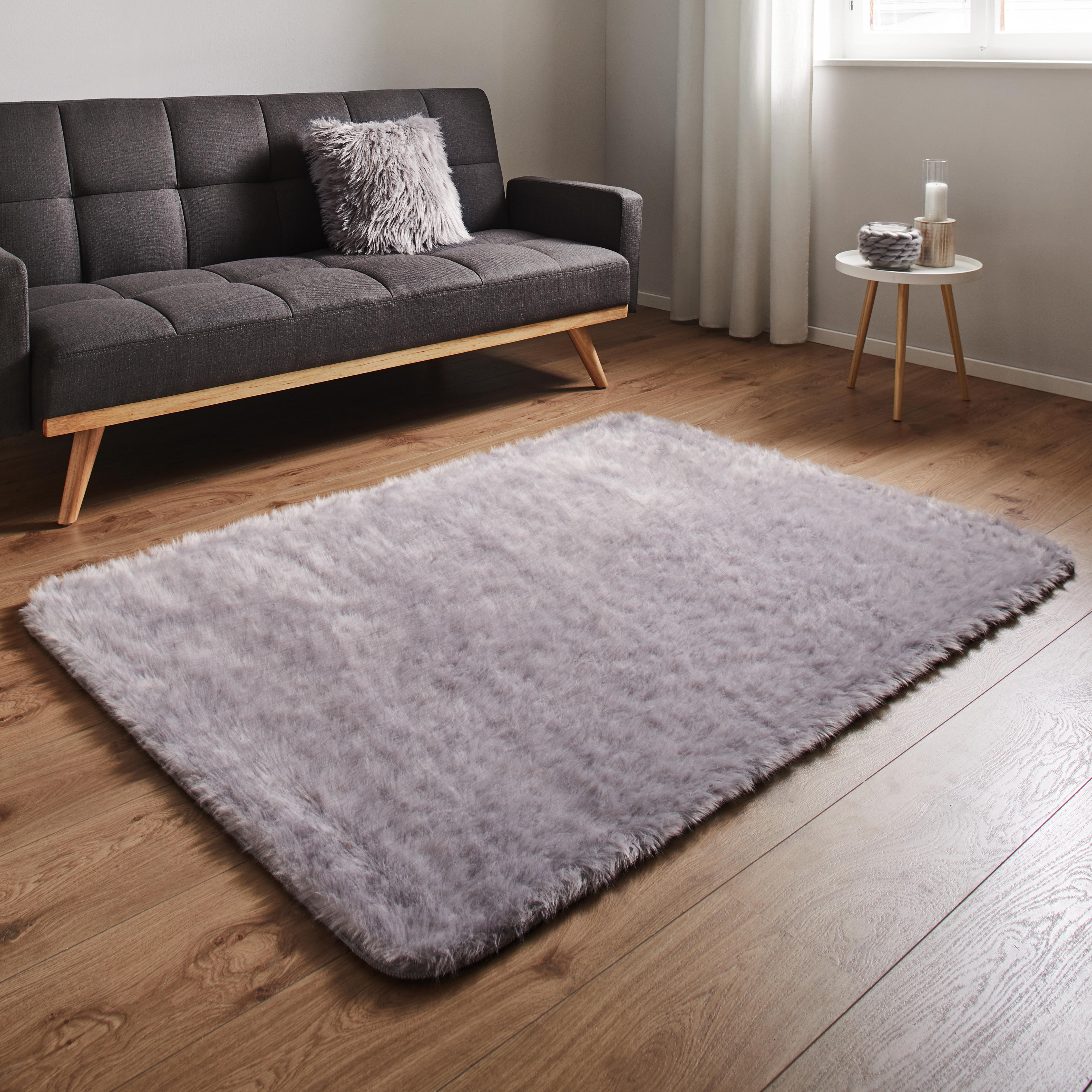 Teppich in Grau ca.120x170cm 'Romy' - Grau, MODERN, Textil (120/170cm) - Bessagi Home