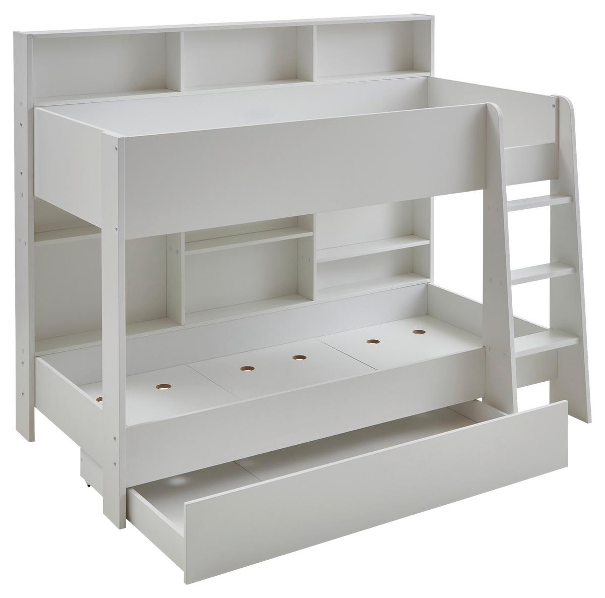 Krevet Na Kat Sely - bijela, Konvencionalno, drvni materijal (90/200cm) - Based