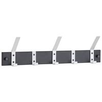 Vješalica Pat 5 - crna/boje aluminija, Moderno, metal (50/14/8cm) - Modern Living