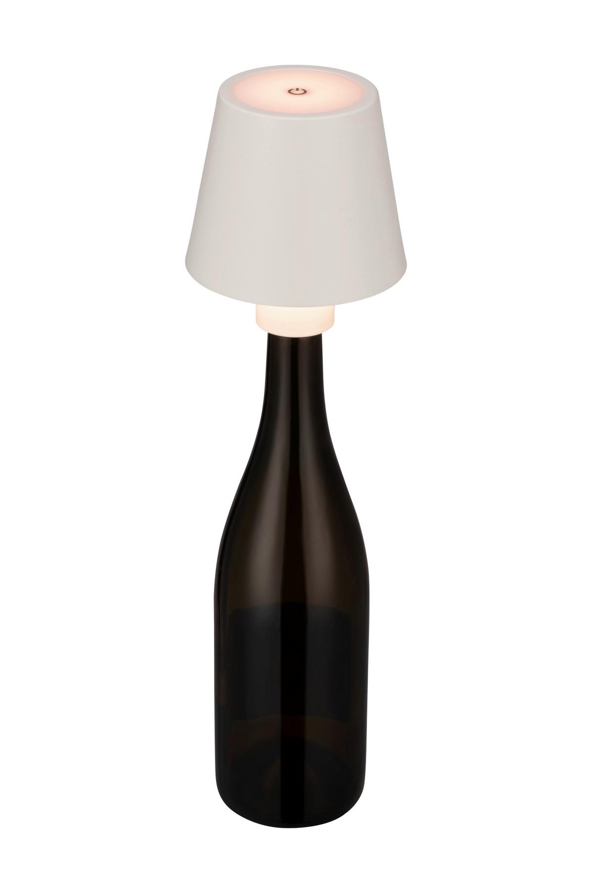 LAMPA STOŁOWA Z AKUMULATOREM BOTTLE - biały, Trend, metal (11/12,2cm) - Novel