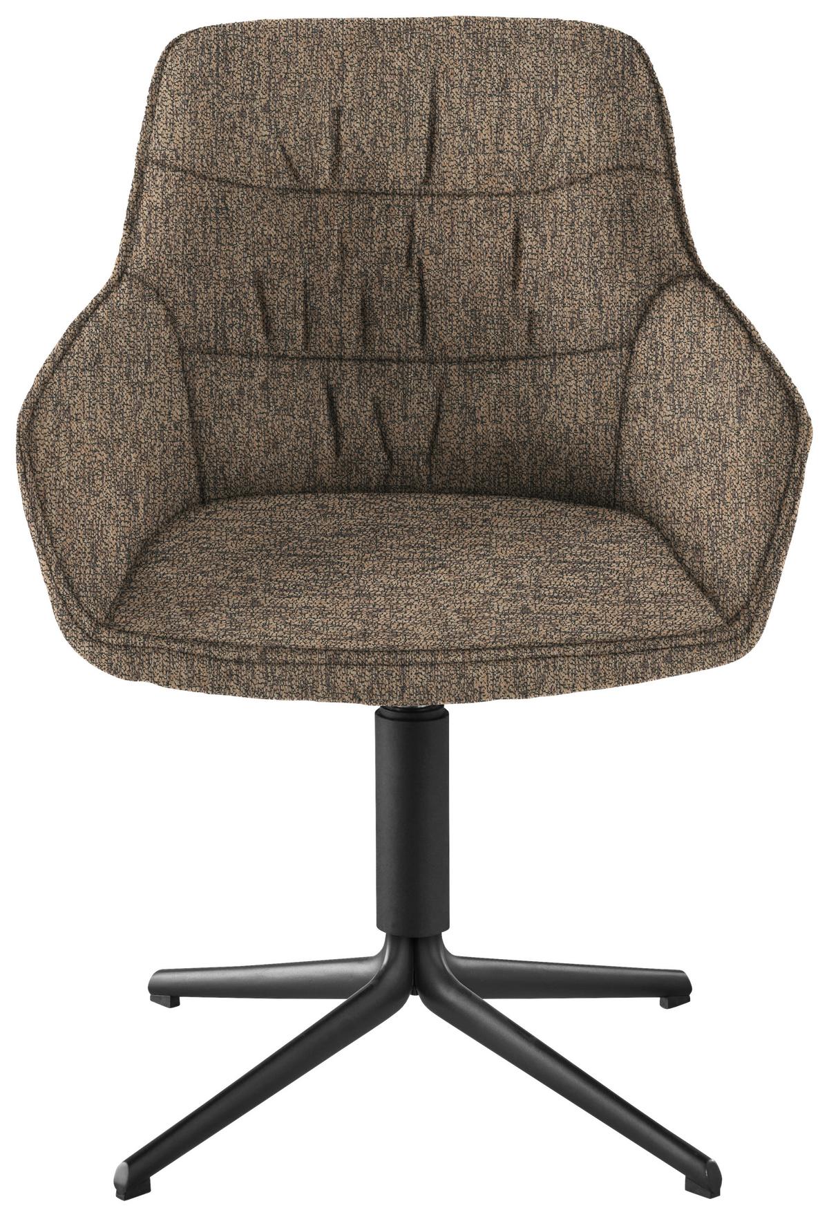 KRZESŁO Z PODŁOKIETNIKAMI TOM -EXKLUSIV- -MR- - taupe, Design, metal/tkanina (62/87/61cm) - Musterring