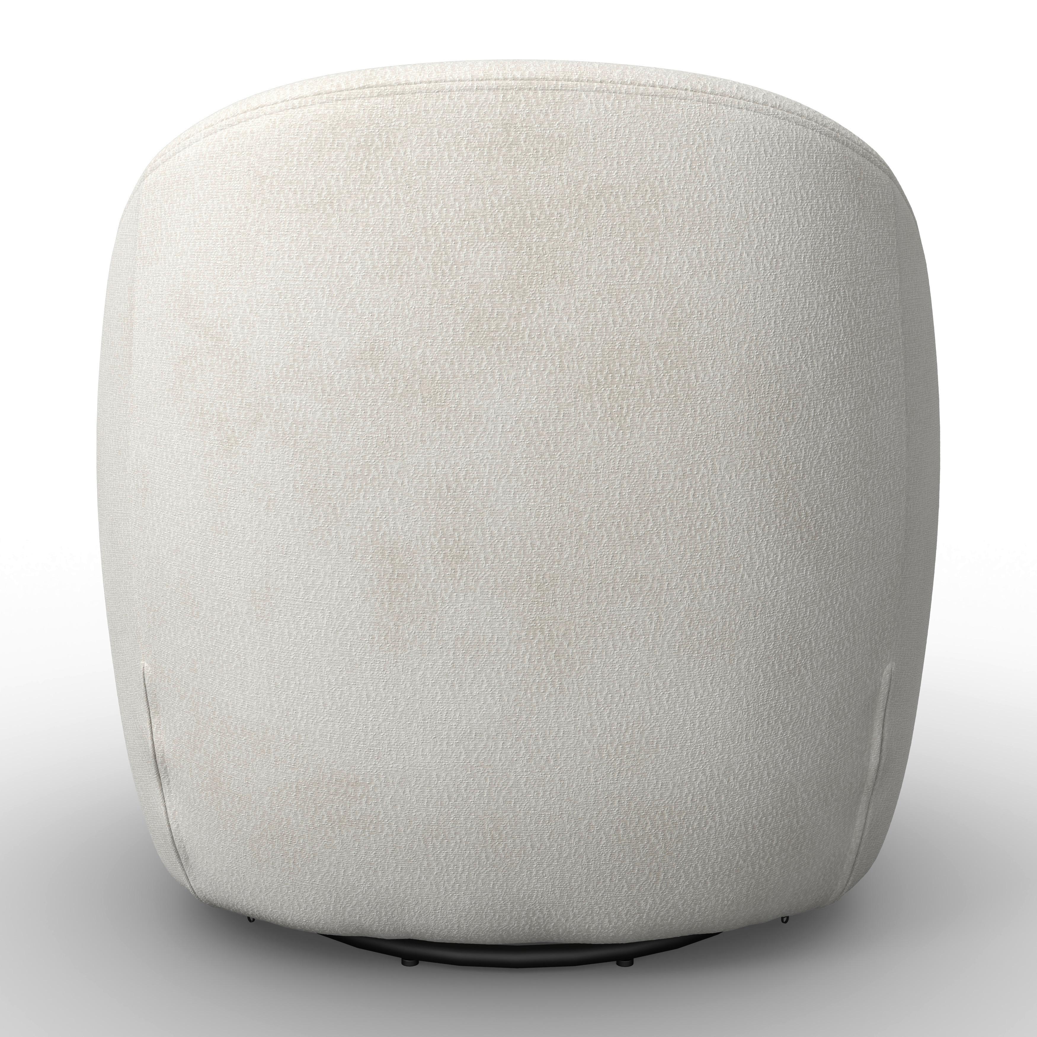 FÅTÖLJ DORA - vit/svart, Modern, metall/trä (77/74/73cm) - Bessagi Home