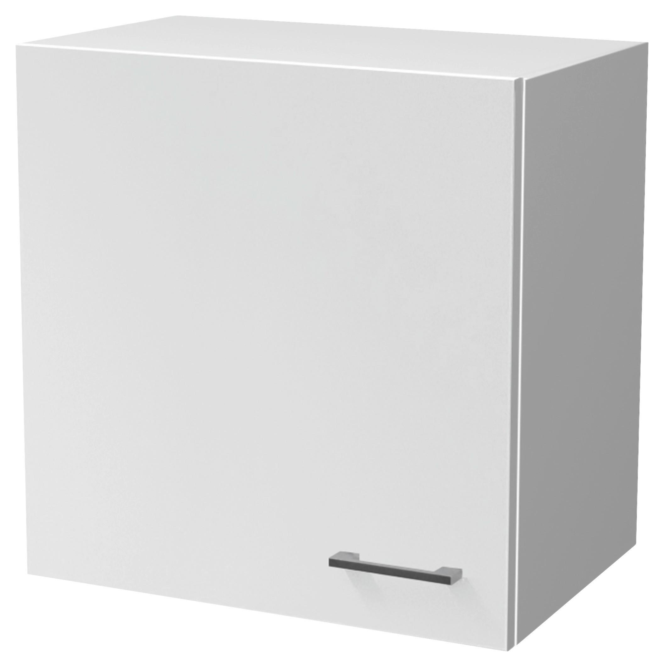 Kuhinjska Zgornja Omarica Lucca, Bela - bela/barve aluminija, Konvencionalno, umetna masa/leseni material (60/54,8/32cm) - FlexWell