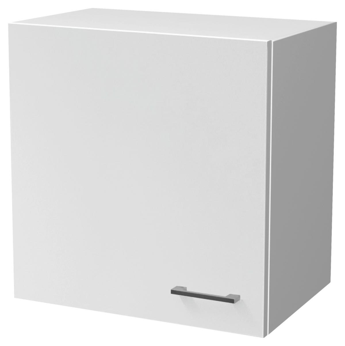 Kuhinjska Zgornja Omarica Lucca, Bela - bela/barve aluminija, Konvencionalno, umetna masa/leseni material (60/54,8/32cm) - FlexWell