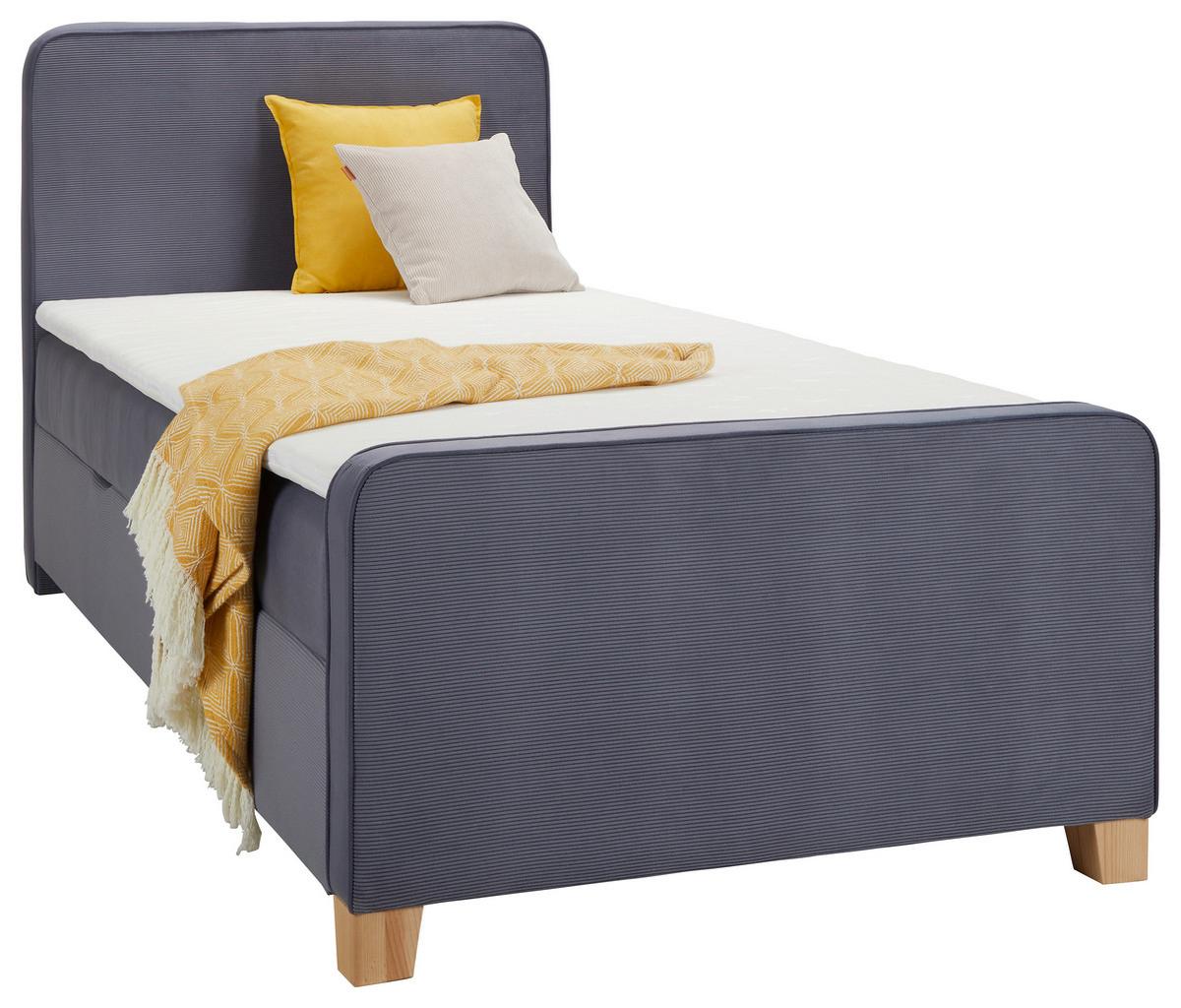 Box-ágy 100cm Szürke Apollo - szürke, Konventionell, textil/fa (100/200cm) - Mömax