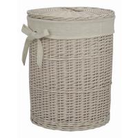 KOSZ NA PRANIE XT19-32RD - beżowy, Basics, drewno/tkanina (36/46cm) - Landscape