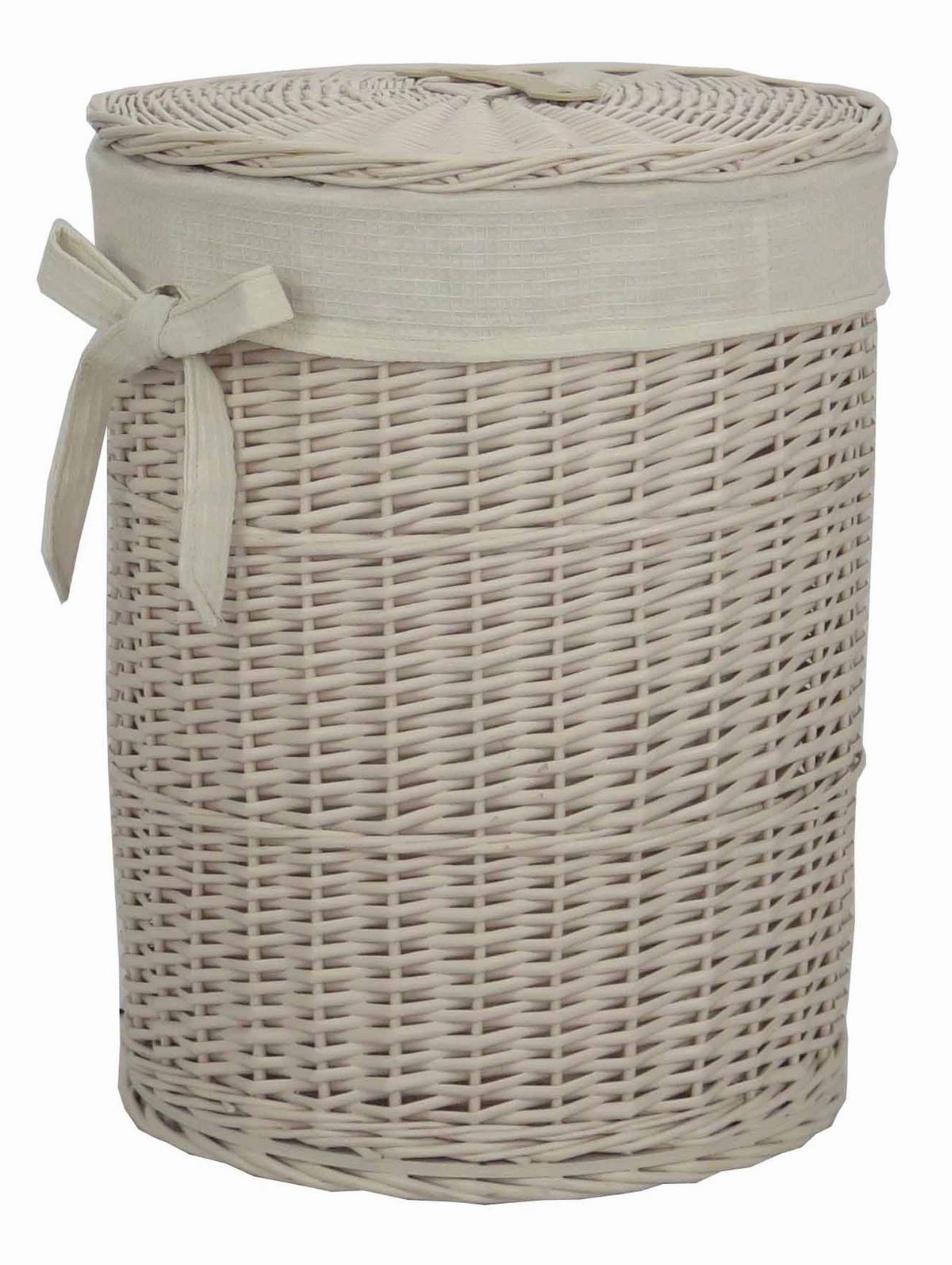 KOSZ NA PRANIE XT19-32RD - beżowy, Basics, drewno/tkanina (36/46cm) - Landscape