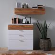 Kommode aus Eiche massiv - Eichefarben/Schwarz, MODERN, Holz/Holzwerkstoff (90/96/40cm) - Premium Living Kommode aus Eiche massiv - Eichefarben/Schwarz, MODERN, Holz/Holzwerkstoff (90/96/40cm) - Premium Living