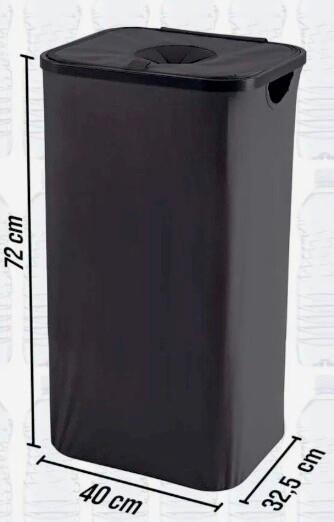 Palackgyűjtő Kosár Easymaxx - fekete, textil (32,5/40/72cm)