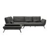 Wohnlandschaft Trendy Anthrazit - Anthrazit/Schwarz, MODERN, Holzwerkstoff/Textil (250/93/310cm) - Premium Living