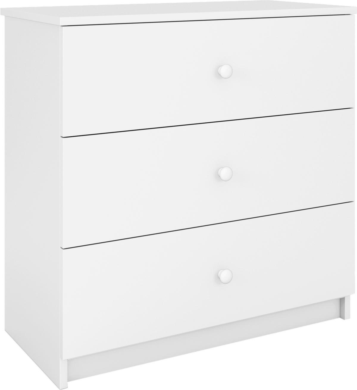 Otroška Komoda Babydreams, Bela - bela, Moderno, umetna masa/leseni material (80/80/41cm) - MID.YOU