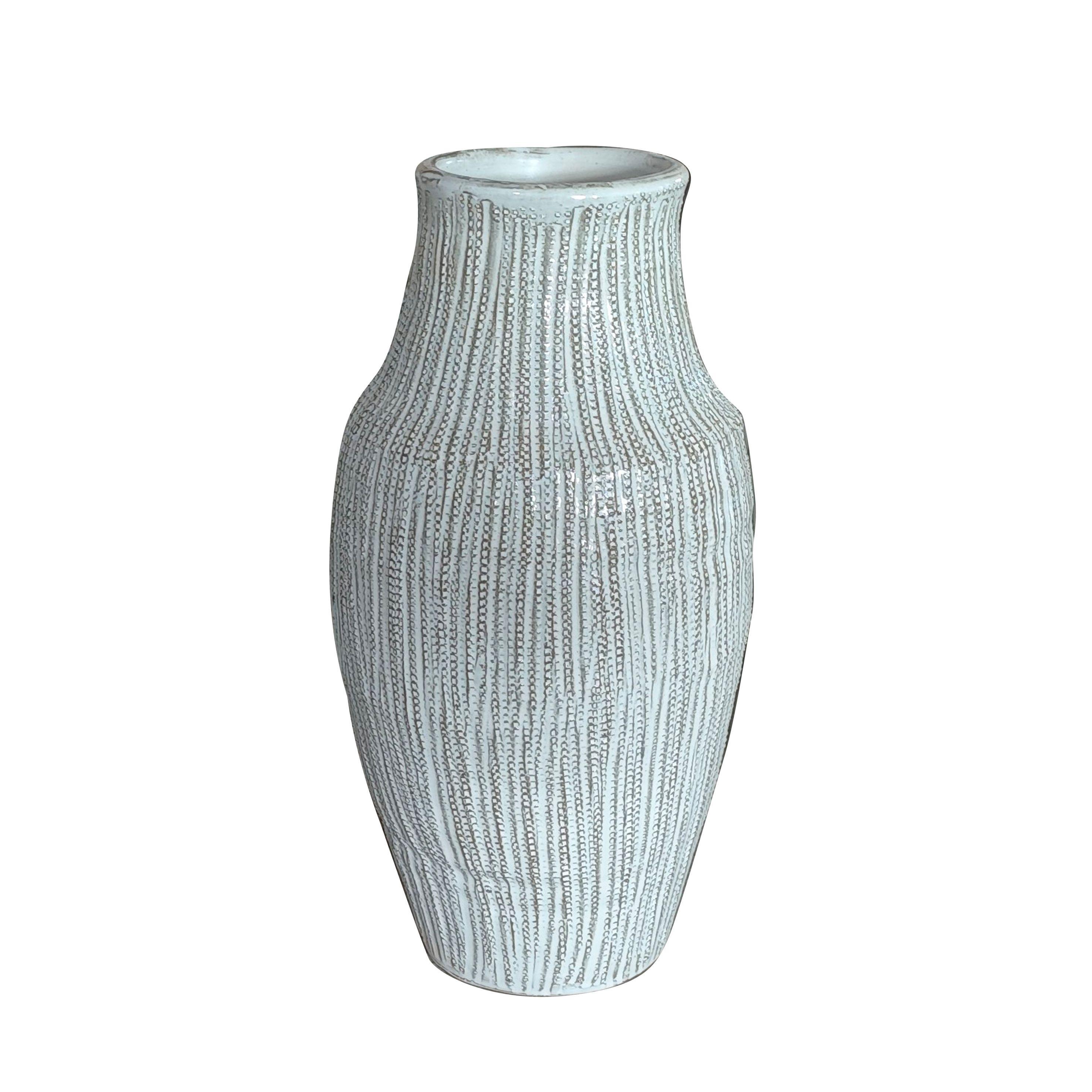 Vază cca. 43x21 cm Zuri 1 - alb/auriu, Modern, ceramică (21/43,5cm) - Mömax