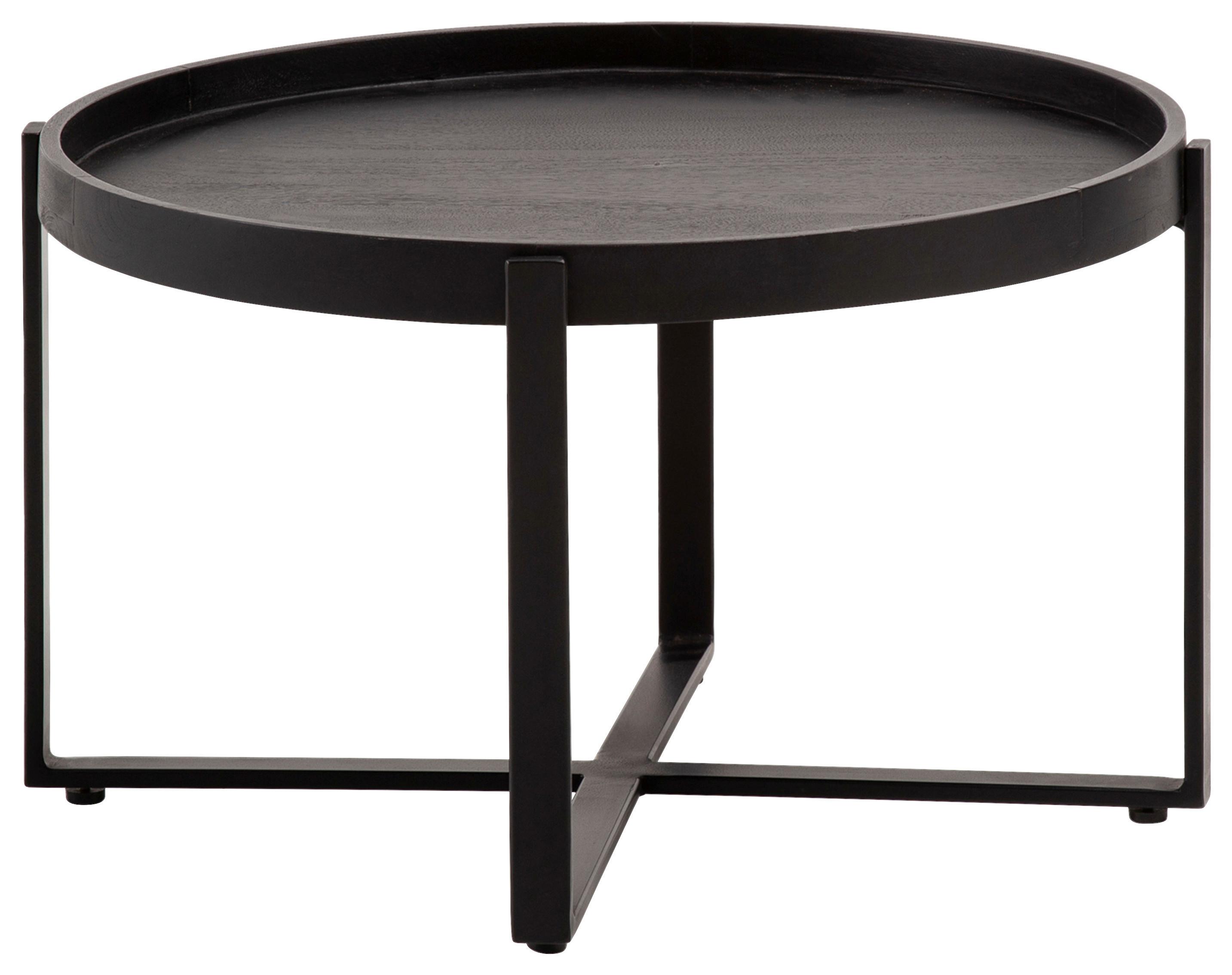 COUCHTISCH WL6.803 - Schwarz, Design, Holz/Metall (60/60/35cm) - MID.YOU