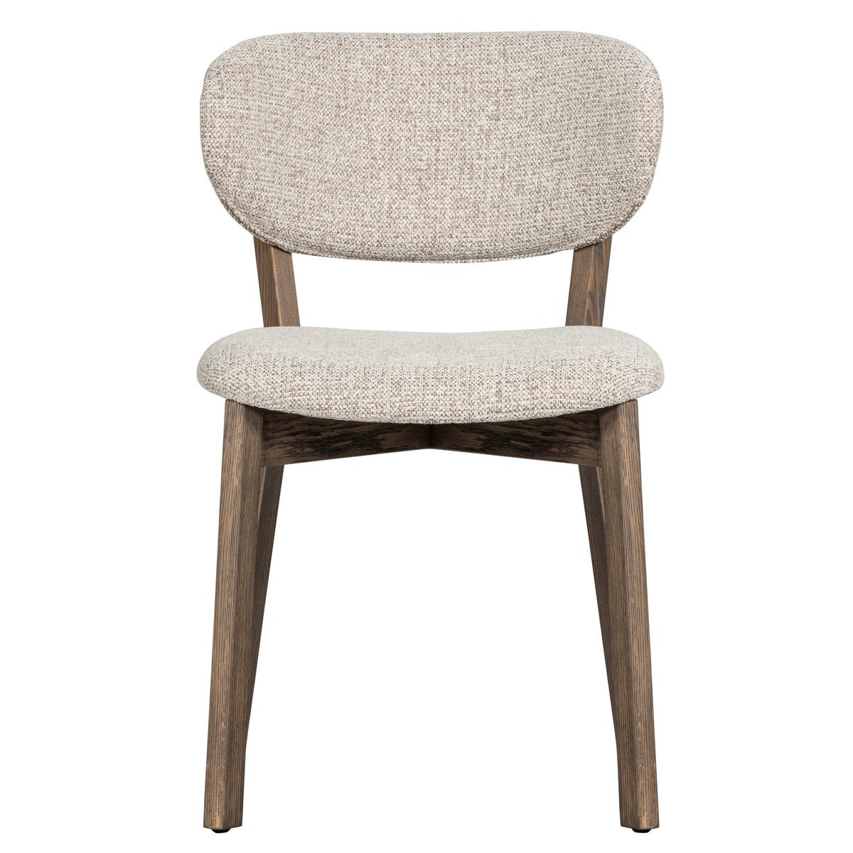 Stuhl-Set Udar 2er-Set Natur/Dunkelbraun - Dunkelbraun/Naturfarben, MODERN, Holz/Textil (51/82/60cm) - Livetastic