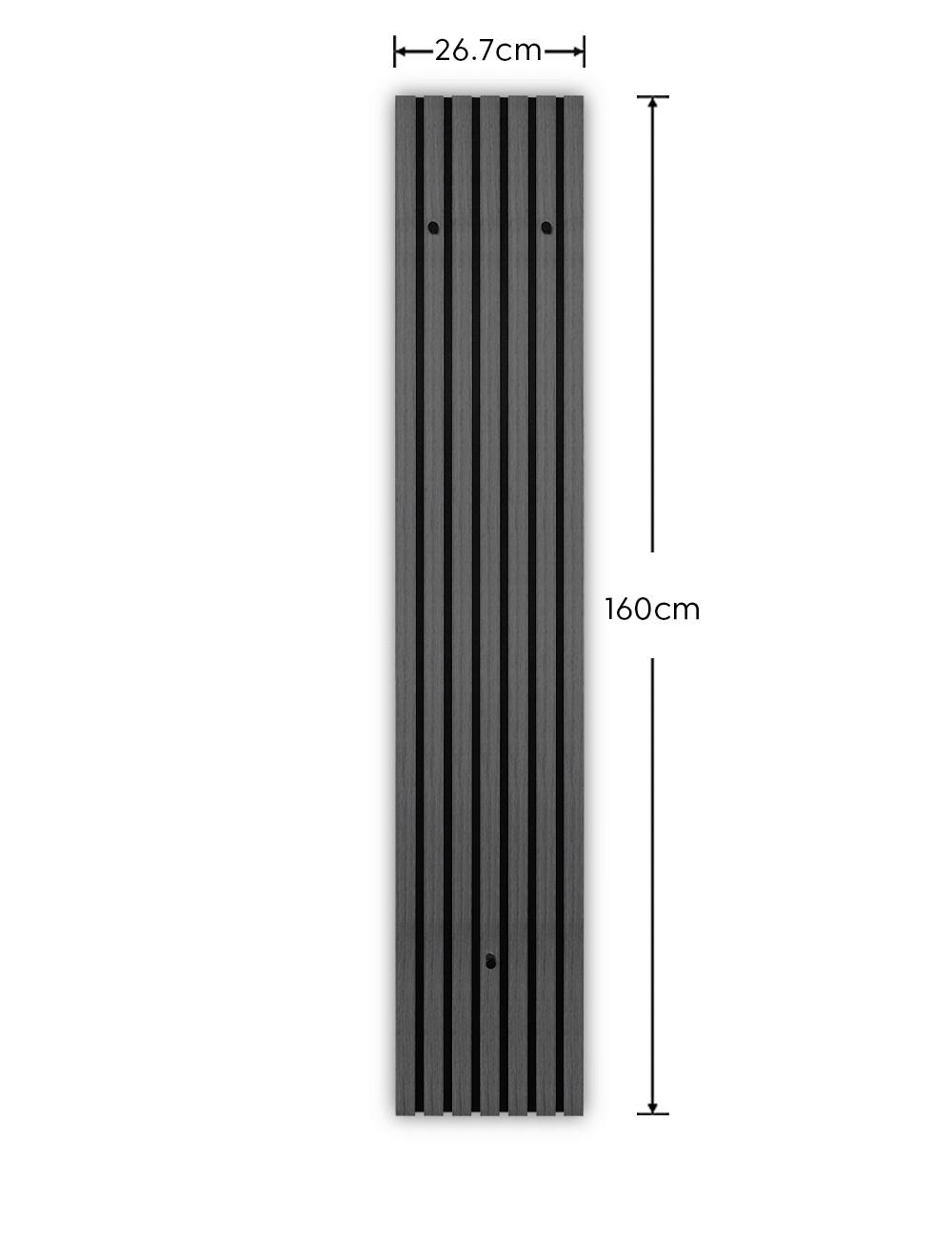 HALLPANEL GRACE -SB- - grå, Modern, metall/trämaterial (25/160/7,5cm) - Mömax