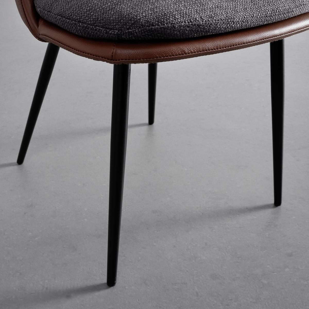 KRZESŁO BIANCA - ciemnoszary/czarny, Modern, skóra/tworzywo sztuczne (50,5/79,5/54,5cm) - Bessagi Home