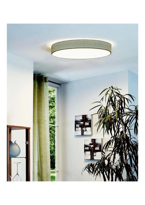 LAMPA SUFITOWA 97612 PASTERI - biały/taupe, Basics, metal/tkanina (57/15cm) - Eglo