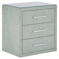 Noćni Ormarić Kleopatra - svijetlo siva/boje kroma, Konvencionalno, drvni materijal/metal (56/60/41cm) - Modern Living
