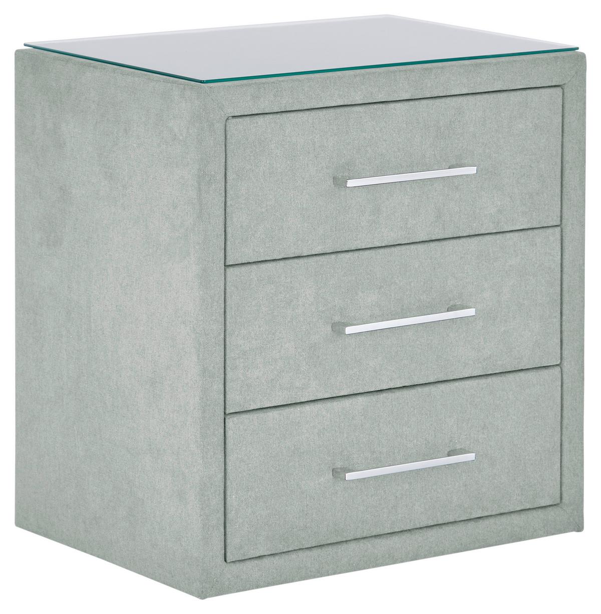 Noćni Ormarić Kleopatra - svijetlo siva/boje kroma, Konvencionalno, drvni materijal/metal (56/60/41cm) - Modern Living