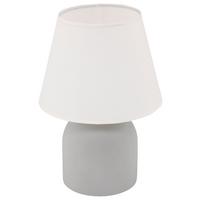 TISCHLEUCHTE STYRSÖ - Weiß/Grau, Basics, Stein/Textil (25/37/25cm) - P & B
