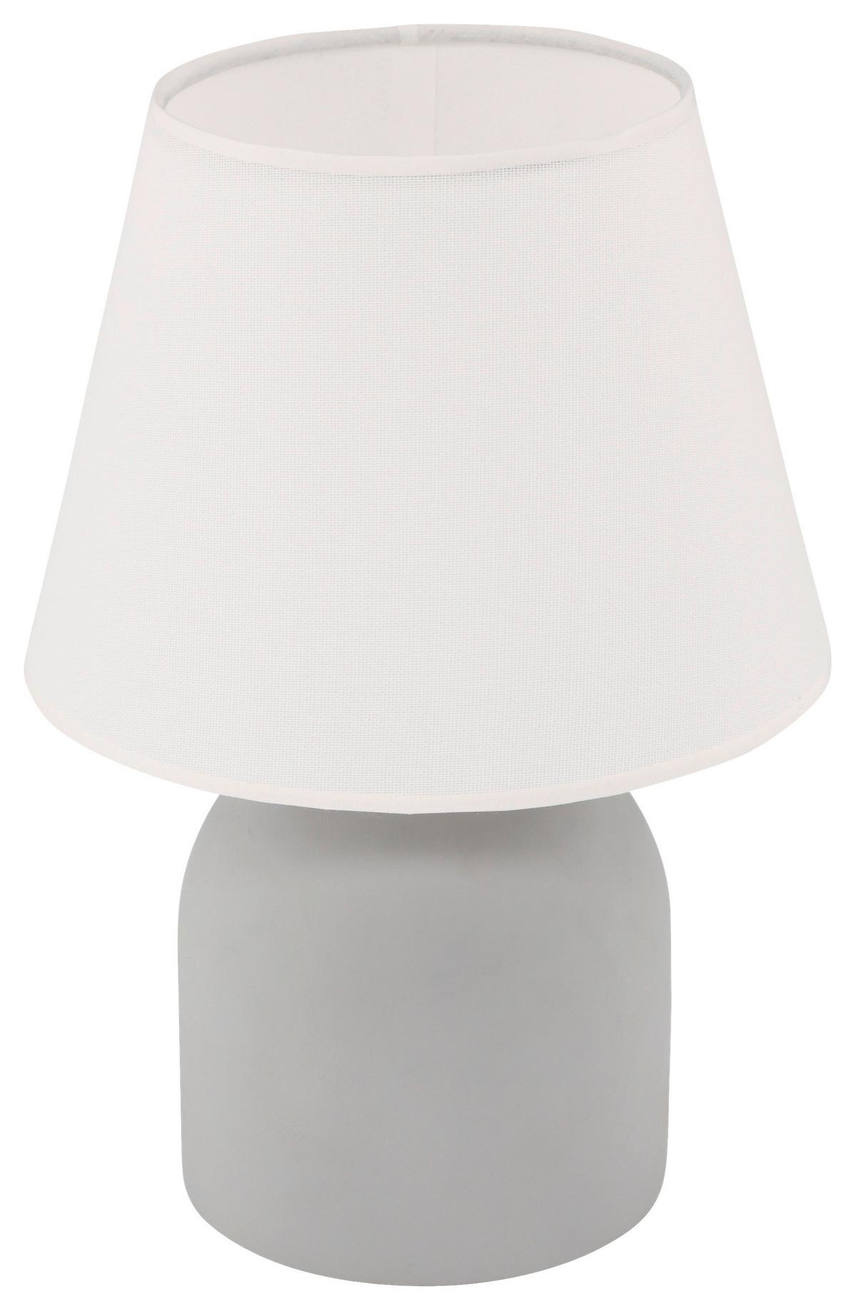 TISCHLEUCHTE STYRSÖ - Weiß/Grau, Basics, Stein/Textil (25/37/25cm) - P & B