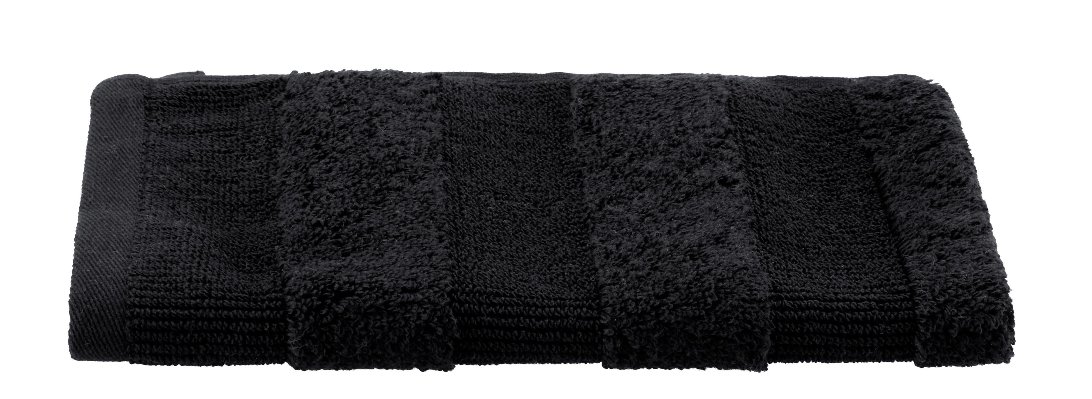Gästetuch Chris in Schwarz ca. 30x50cm - Schwarz, Textil (30/50cm) - Premium Living