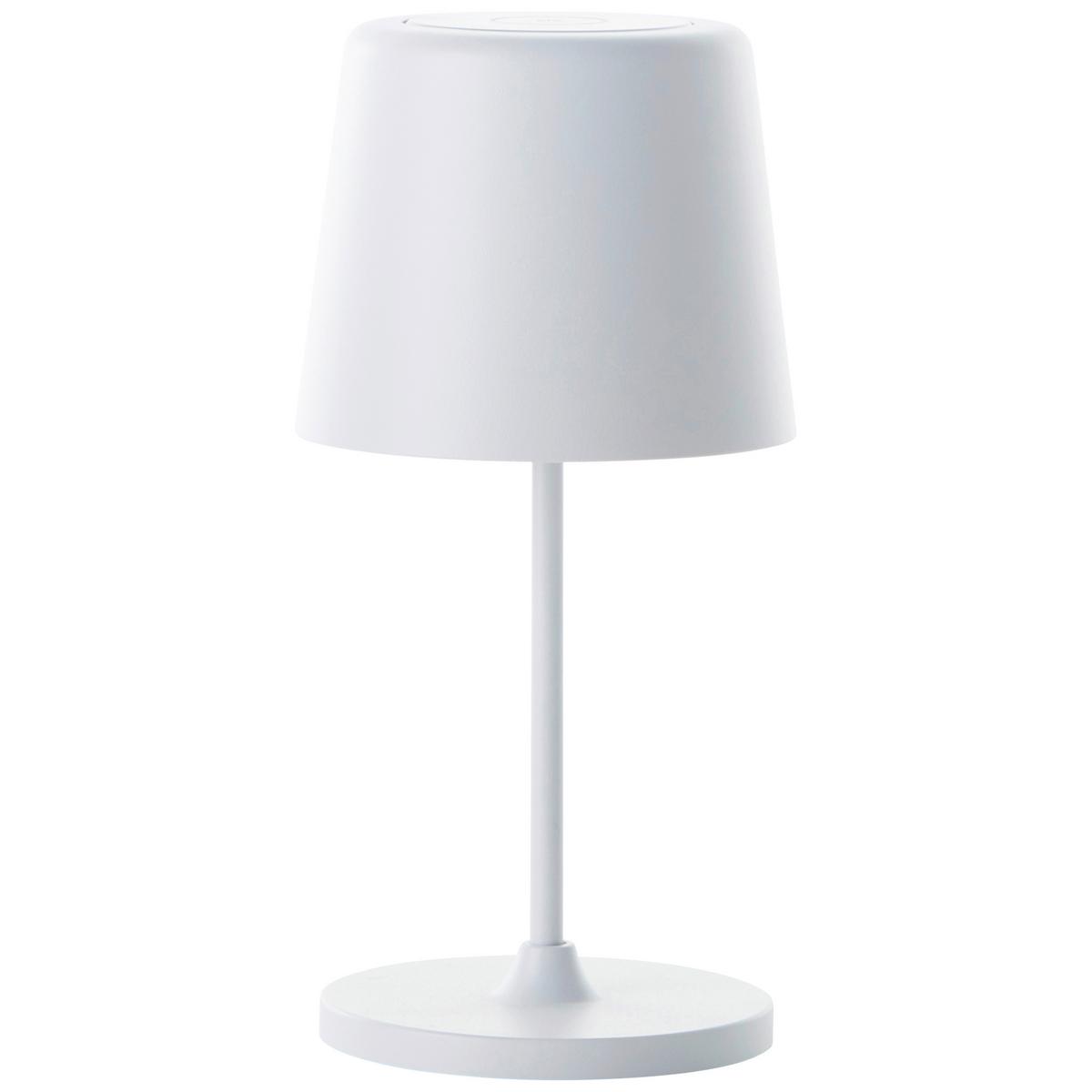 Akku-Tischleuchte Kaami Weiß max. 2 Watt - Weiß, Design, Kunststoff/Metall (10/37cm) - Brilliant