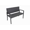 Sitzbank mit Lehne Schwarz Sanremo B:116 cm - Schwarz, Basics, Kunststoff/Metall (116/60/87cm) - Gardenson