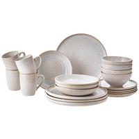 SERWIS OBIADOWO-ŚNIADANIOWY GLOSSY - beżowy/kremowy, Trend, ceramika - Novel