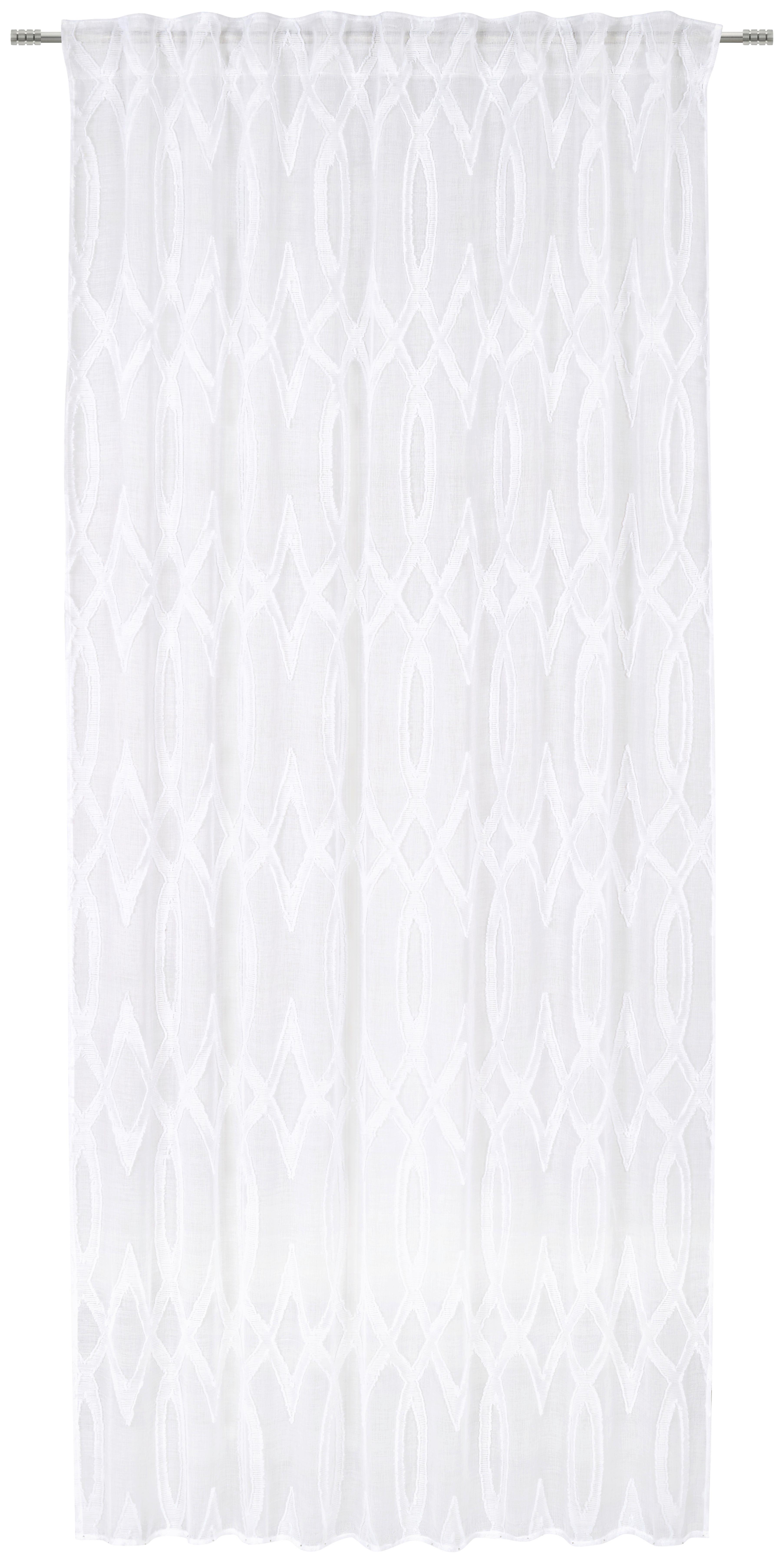 ZASŁONA GOTOWA MINA - biały, Design, tkanina (140/245cm) - Esposa