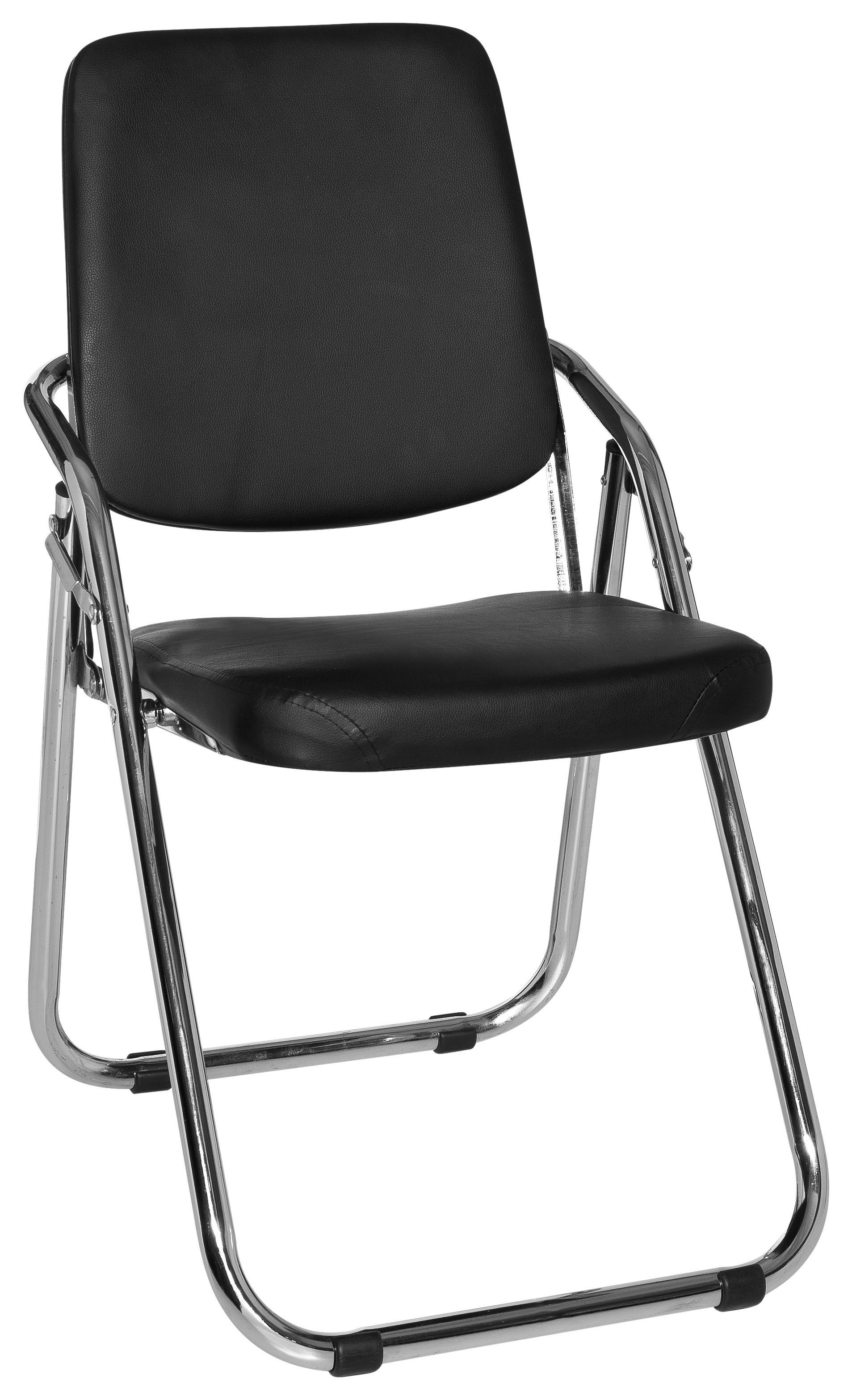 Zložljiv Stol Esto, Črna - barve kroma/črna, Moderno, kovina/tekstil (48/91/40cm) - MID.YOU