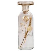 Gyertyatartó Bloom - natúr színű/narancs, Üveg/természetes anyagok (7,5/22cm) - Modern Living