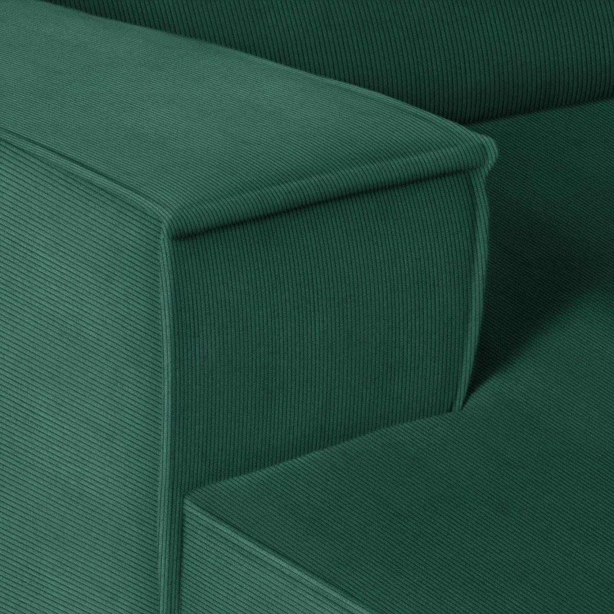 Wohnlandschaft Loft Dunkelgrün - Dunkelgrün/Schwarz, MODERN, Kunststoff/Textil (172/75/265cm) - Mömax