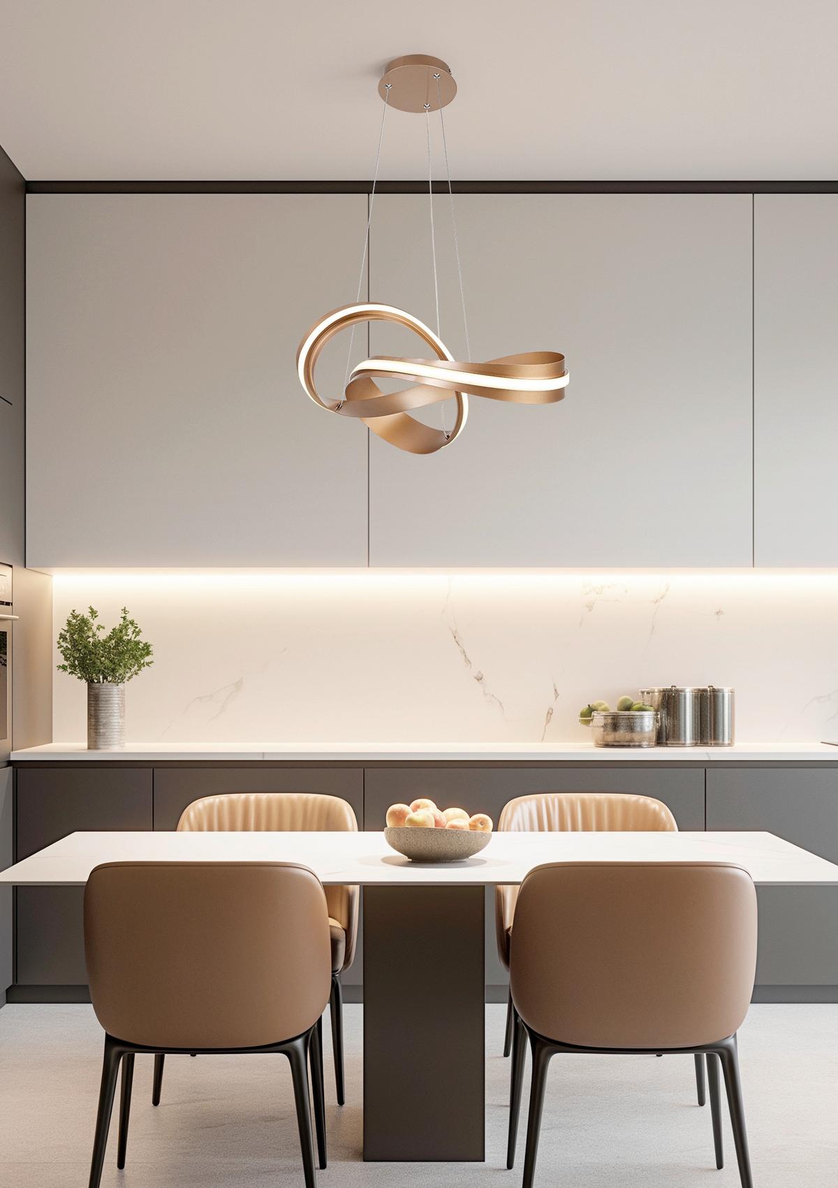 LED-Hängeleuchte Elisa Cappuccino max. 36 Watt - Cappuccino, MODERN, Kunststoff/Metall (52/120cm) - Mömax